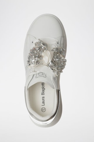 Zapatillas con plataforma - Laura Biagiotti - Blanco y plateado