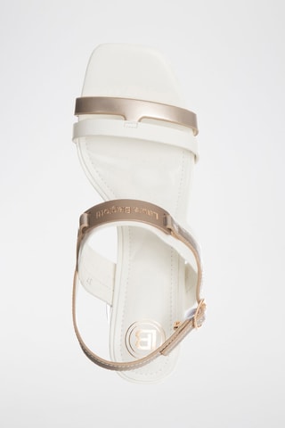 Sandalias de tacón - Laura Biagiotti - Blanco y dorado