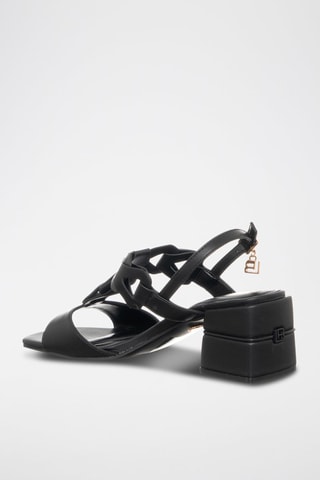 Sandalias de tacón - Laura Biagiotti - Negro y dorado