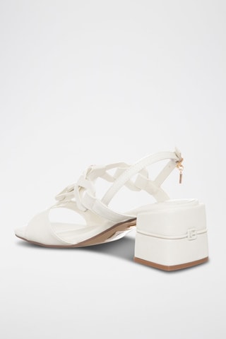 Sandalias de tacón - Laura Biagiotti - Blanco y dorado