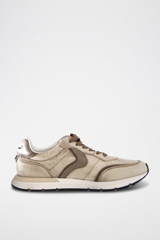 Zapatillas de piel napa Storm - Marrón y gris