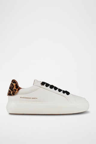 Zapatillas de piel con plataforma Soho - Blanco