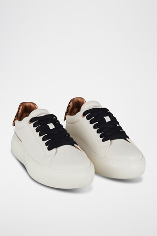 Zapatillas de piel con plataforma Soho - Blanco