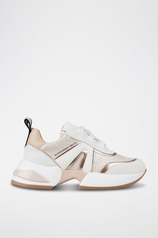 Zapatillas - Blanco y dorado