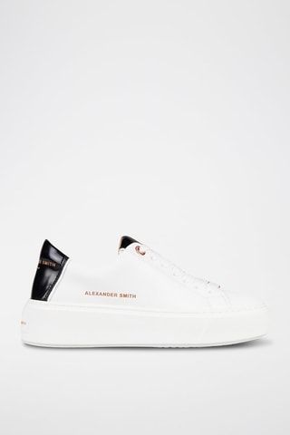 Zapatillas de piel - Blanco y negro