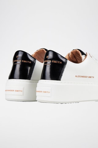 Zapatillas de piel - Blanco y negro