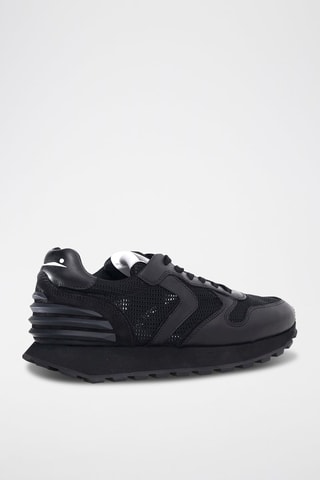 Zapatillas de piel - Blanco y negro