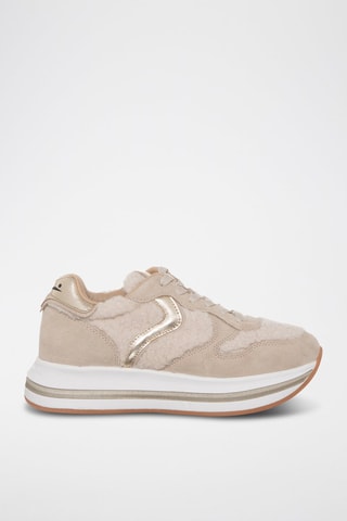 Zapatillas de piel - Beige