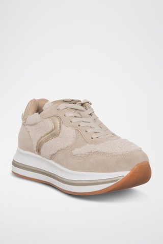 Zapatillas de piel - Beige