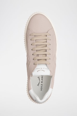 Zapatillas de piel - Blanco y rosa