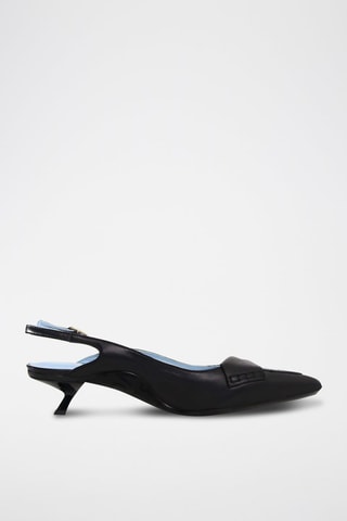 Zapatos de piel de tacón - Negro