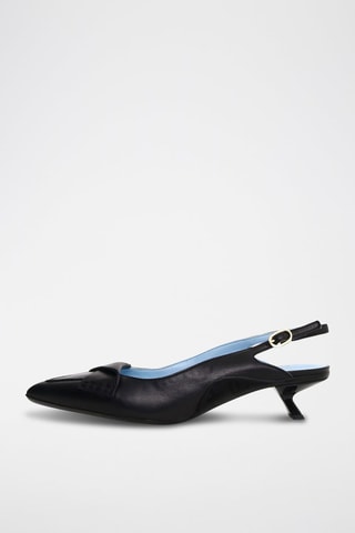 Zapatos de piel de tacón - Negro