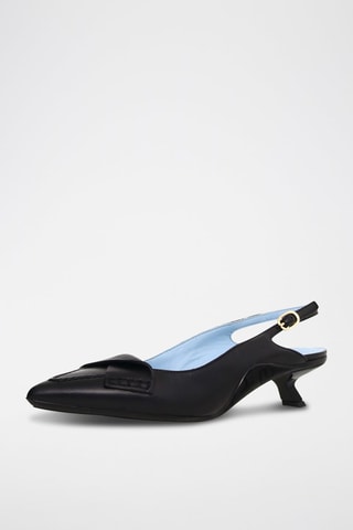 Zapatos de piel de tacón - Negro