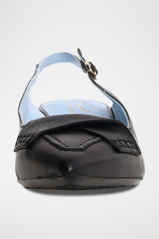Zapatos de piel de tacón - Negro