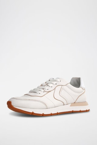 Zapatillas de piel ovina - Blanco y negro