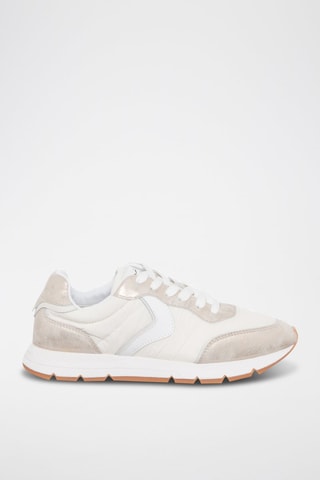 Zapatillas de piel Storm - Blanco y gris