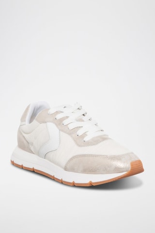 Zapatillas de piel Storm - Blanco y gris