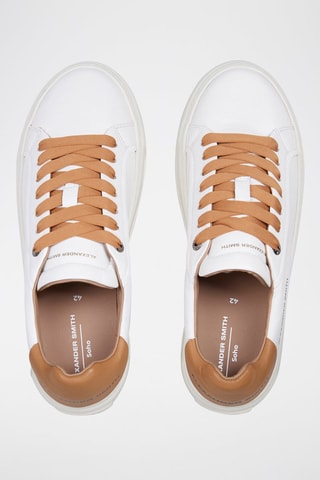 Zapatillas de piel - Blanco y amarillo