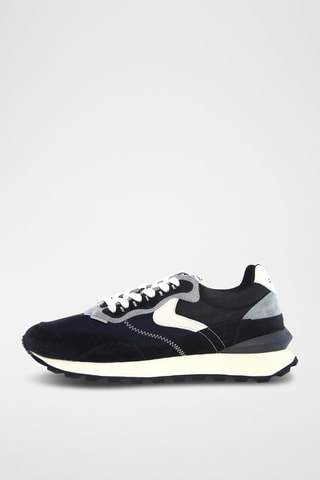 Zapatillas de piel Qwark Hype - Blanco y azul