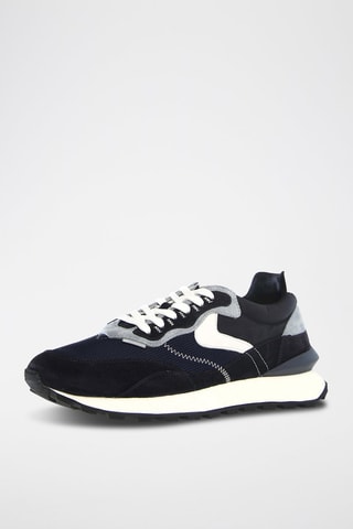 Zapatillas de piel Qwark Hype - Blanco y azul