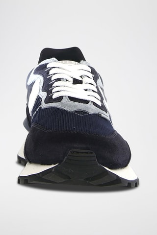 Zapatillas de piel Qwark Hype - Blanco y azul