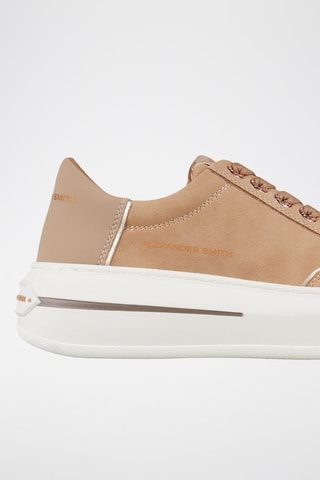 Zapatillas de piel con plataforma - Marrón, rosa y dorado