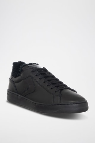 Zapatillas de piel forradas - Negro