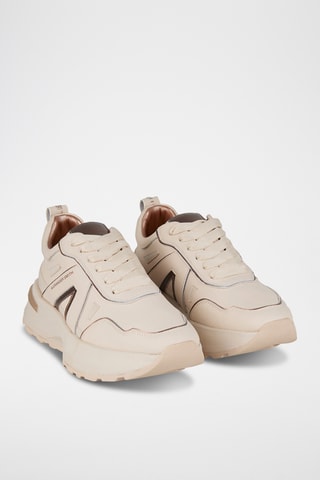 Zapatillas de piel - Beige