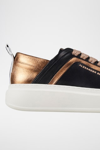 Zapatillas de piel con plataforma Wembley - Negro