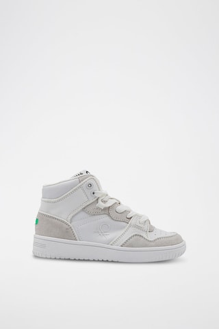 Zapatillas altas - Benetton - Blanco y gris