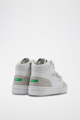 Zapatillas altas - Benetton - Blanco y gris