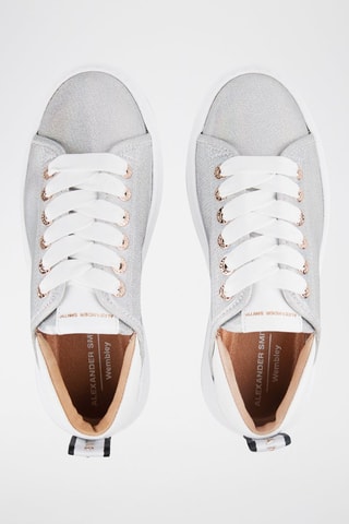Zapatillas de piel - Blanco y gris
