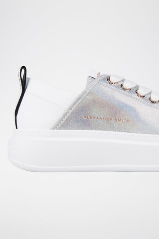 Zapatillas de piel - Blanco y gris