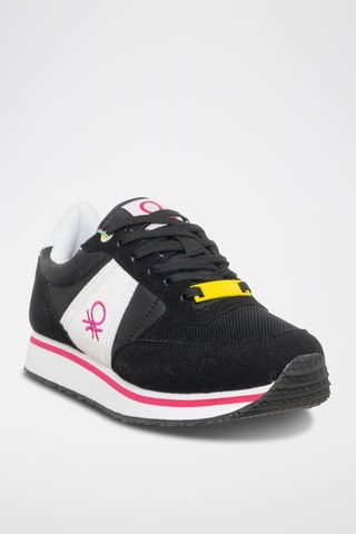Zapatillas - Benetton - Blanco y negro