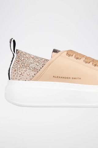 Zapatillas de piel - Blanco, negro y dorado