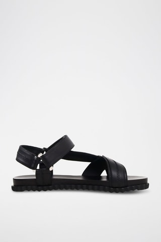 Sandalias de piel - Negro