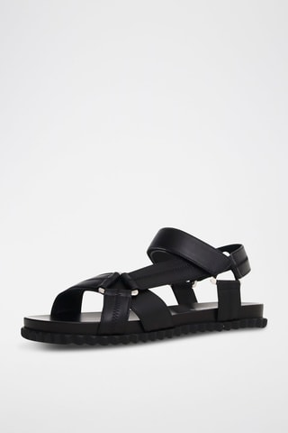 Sandalias de piel - Negro