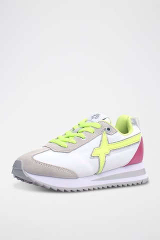 Zapatillas - Blanco, amarillo y rosa