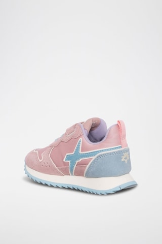 Zapatillas de nobuk - Azul y rosa