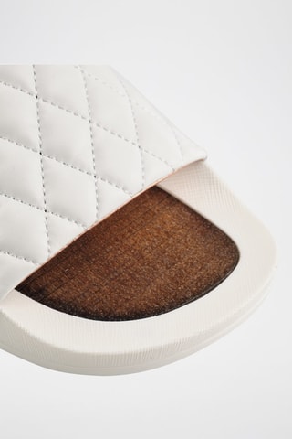 Sandalias de piel Bristol-Asaubrd - Blanco y dorado