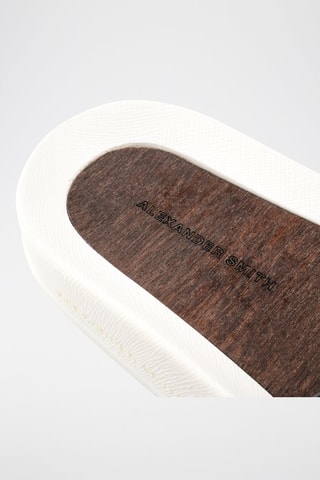 Sandalias de piel Bristol-Asaubrd - Blanco y dorado