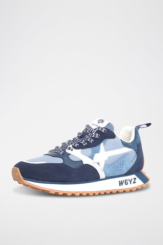Zapatillas de piel - Azul
