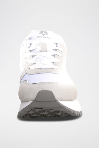 Zapatillas de nobuk - Blanco, plateado y gris