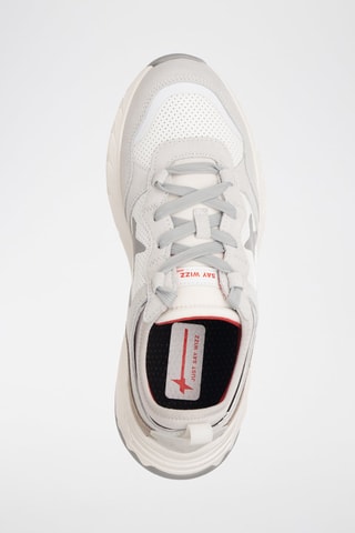 Zapatillas de nobuk - Blanco, beige y gris