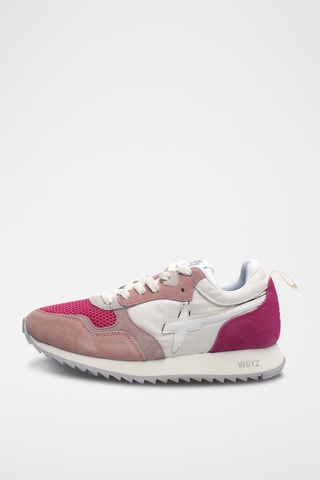Zapatillas de nobuk Myha - Blanco, violeta, rosa y gris