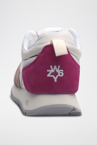 Zapatillas de nobuk Myha - Blanco, violeta, rosa y gris