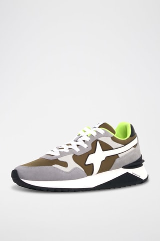 Zapatillas de nobuk - Blanco y gris