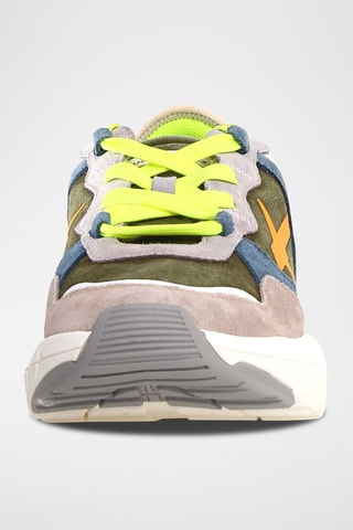 Zapatillas de nobuk - Beige, rojo, azul y verde