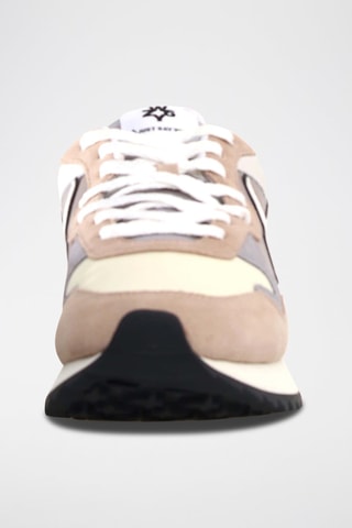 Zapatillas de nobuk - Blanco, negro y gris