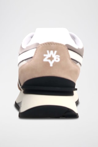 Zapatillas de nobuk - Blanco, negro y gris